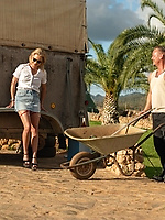 Outdoor milf in heels gets bent over and throat fucked hard raw