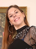 Elegant milf in stockings teasing slow