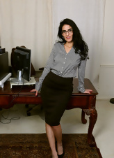 Office manager is a Latina woman who loves to masturbate