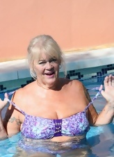 Stunning mature women in sexy swimsuits got shot on milf porn pics at the pool