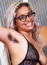 Amazing hairy pussy photos with armpit hair licking