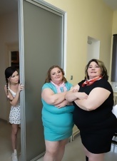 A young maid is seduced into debauchery by two mature BBW lesbians