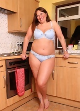 Thick Mature In Blue Lingerie