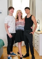 Mature Blonde With Two Guys