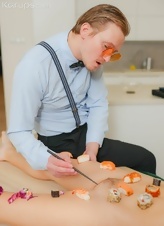 Redhead Sushi Fetish Erotic Pics