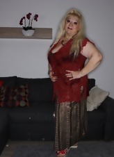 Thick Blonde MILF Bedroom Tease