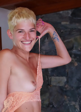 Blonde Bushy Pussy Tease Pics