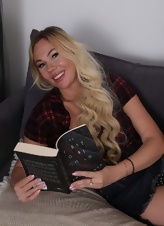 Blonde Milf Strips On The Couch