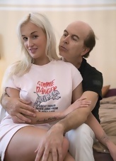 Blonde Teen Rides Older Stud