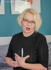 Busty Blonde Mature Striptease Pics