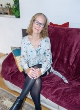 Granny In Stockings Pussy Tease