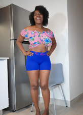 Hairy Ebony Milf Nude Kitchen Show