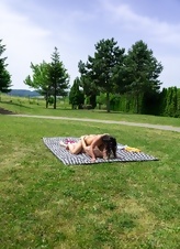 Outdoor Lesbian Tongue Action