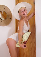 Blonde Hat Hairy Pussy Strip Pics