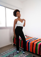 Ebony Hairy Pussy Nude Solo Play Photos