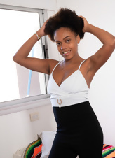 Ebony Hairy Pussy Nude Solo Play Photos