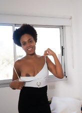 Ebony Hairy Pussy Nude Solo Play Photos
