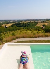 Lesbian Poolside Pink Suit Pussy Pics