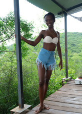Shy Ebony Bush Outdoor Nude Gallery