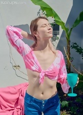 Blonde Outdoor Nude Poolside Gallery