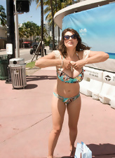 Busty Milf Bikini Photoshoot In Miami Gallery