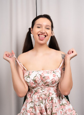 Playful Hairy Brunette Nude Chair Pics