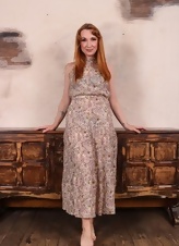 Redhead Lingerie Strip Nude Photos