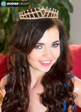 Busty Brunette In Blue Dress Nude Pics