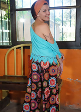 Hairy Brunette Nude Striptease Gallery