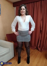 Mature Brunette In Skirt Tease Gallery