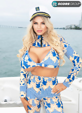 Big Tit Blonde Yacht Striptease Pics