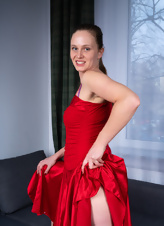 Hairy Brunette Strip Lingerie Gallery