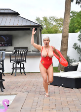 Mature Blonde Lifeguard Fucks Outside Pics