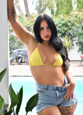 Milf Poolside Striptease Photo Gallery