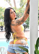 Milf Poolside Striptease Photo Gallery