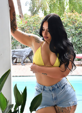 Milf Poolside Striptease Photo Gallery