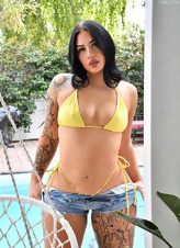 Milf Poolside Striptease Photo Gallery