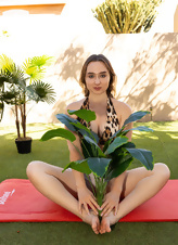 Outdoor Yoga Gallery Featuring Hairy Pussy Tease