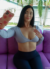 Brunette Big Tits Solo Nude Tease Gallery