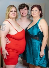 Mature MILF Topless Duo Big Tits Pics