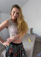 Mature Nude Pics Solo Tease with Dildo Play