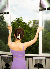 Natural Tits Solo Tease Photos on Cozy Balcony