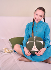 Brunette Nude Spread Pose Hairy Pussy Photos