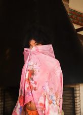 Hairy Ebony Babe Nude Solo Spread Pics