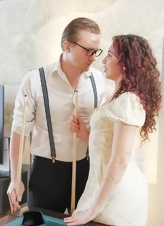 Naked Pool Table Tease Pics With Hairy Pussy