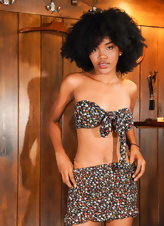 Nude Ebony Babe Hairy Pussy Solo Pics