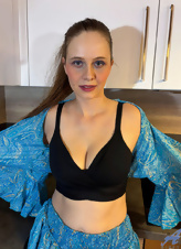 Nude Kitchen Tease With Natural Tits Pics