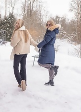 Snowy Cabin Lesbian Tease Gallery Pussy Lick