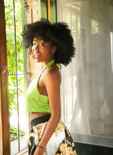 Ebony Babe Nude Gallery Natural Tits Hairy Pussy