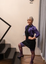 Cougar And Babe Gallery With Purple Stockings